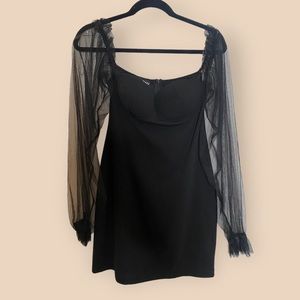 Eilly Bazar Ruched shoulder dress